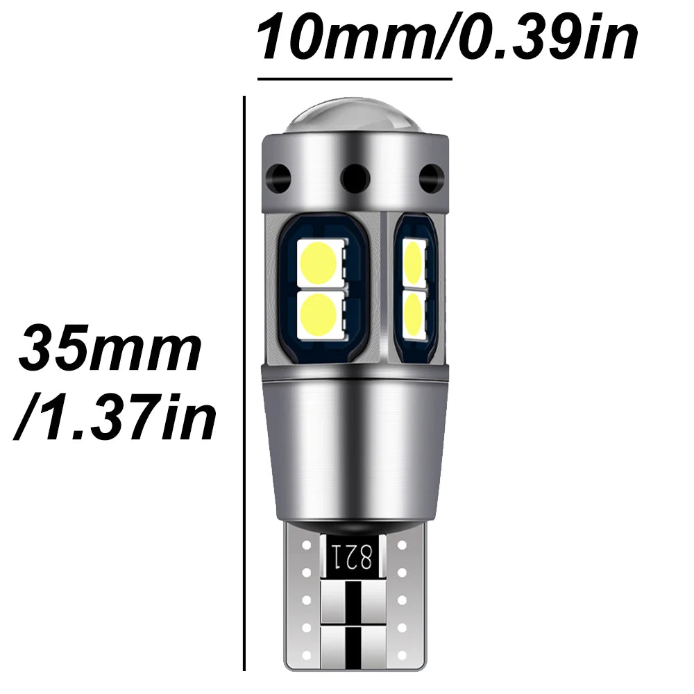 4Pcs New T10 W5W WY5W 168 921 501 2825 Super Bright LED Car Interior Reading Dome Lights Auto Parking Lamp Wedge Tail Side Bulbs