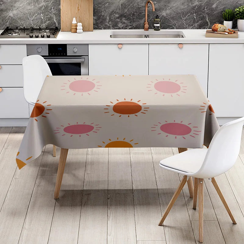 Modern Sun Pattern Tablecloth for Dining Room Decor 170x230cm Size Suitable for Home Kitchen Decoration Supplies on AliExpress
