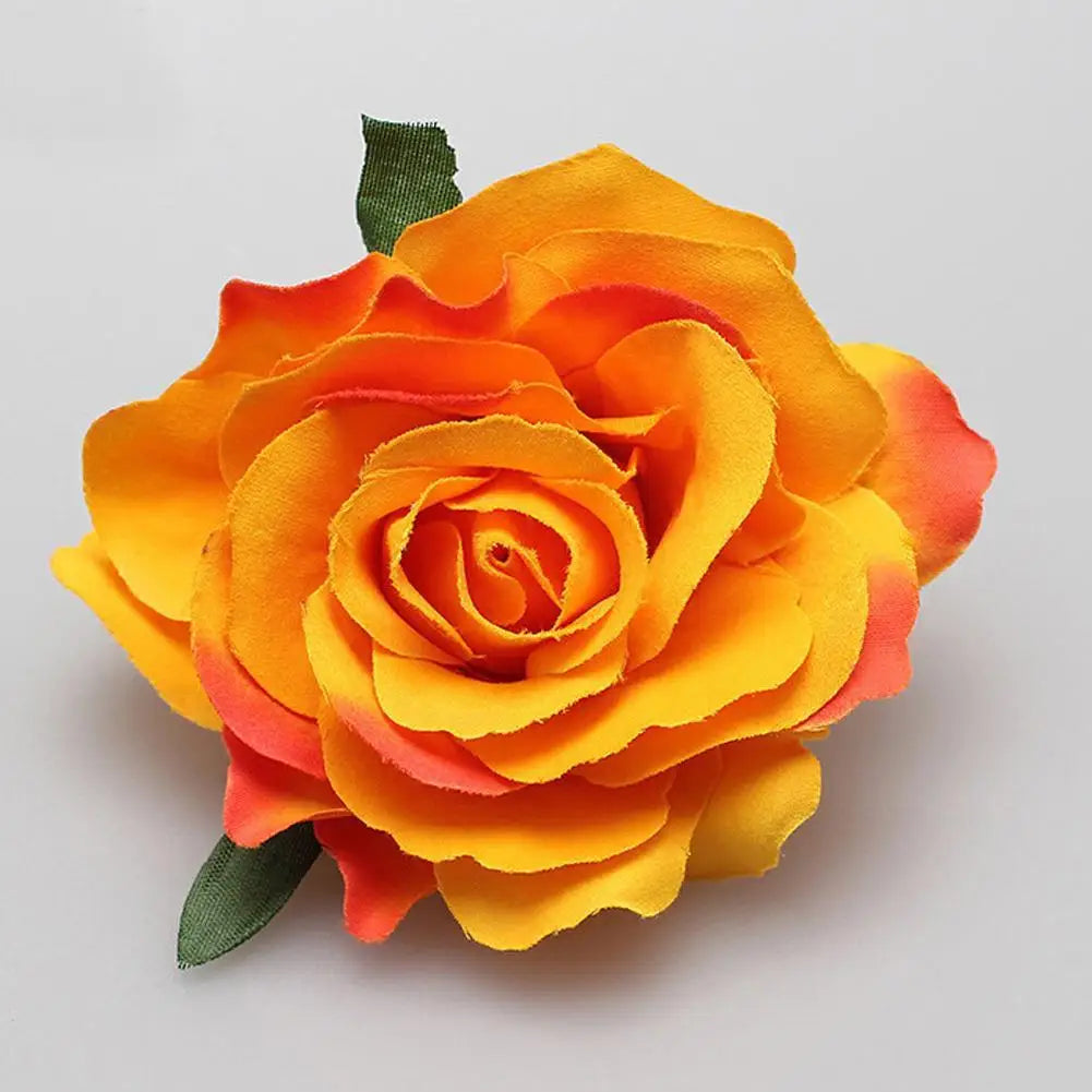 Big Rose Flower Hairpin For Bridal Wedding Simulated Flower Hair Clip Women Hawaii Holiday Diy Headdress Hair Accessories