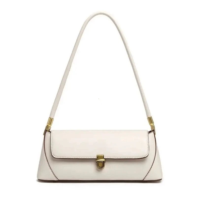 Fashion Solid Color Underarm Bags PU Leather Shoulder Bags for Women Design Luxury Small Handbag Female Subaxillary Clutches