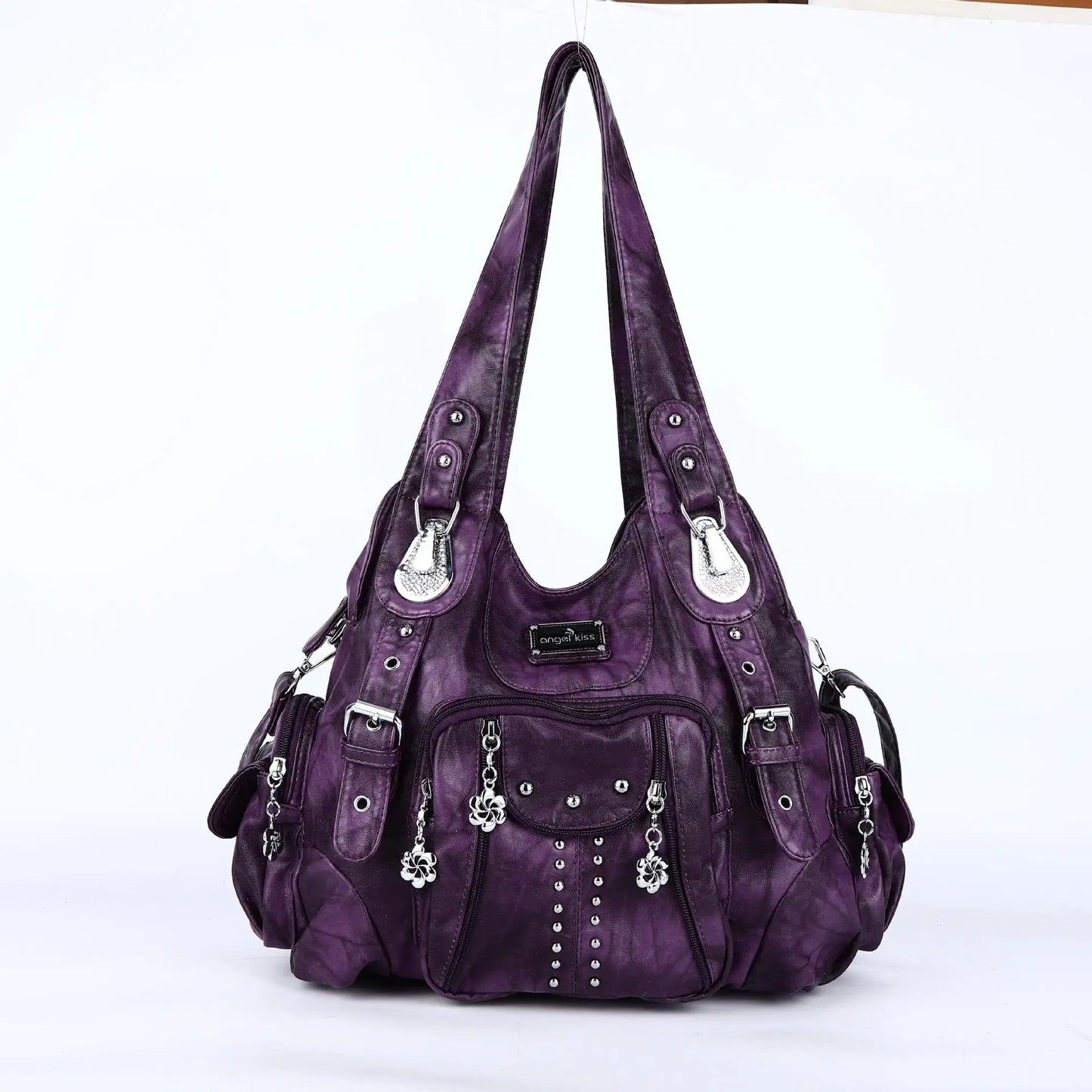 Women Handbags Black Vintage Shoulder Bags Fashion PU Handbag Female Satchel Big-capacity Shoulder Purse Bag bolsa feminina