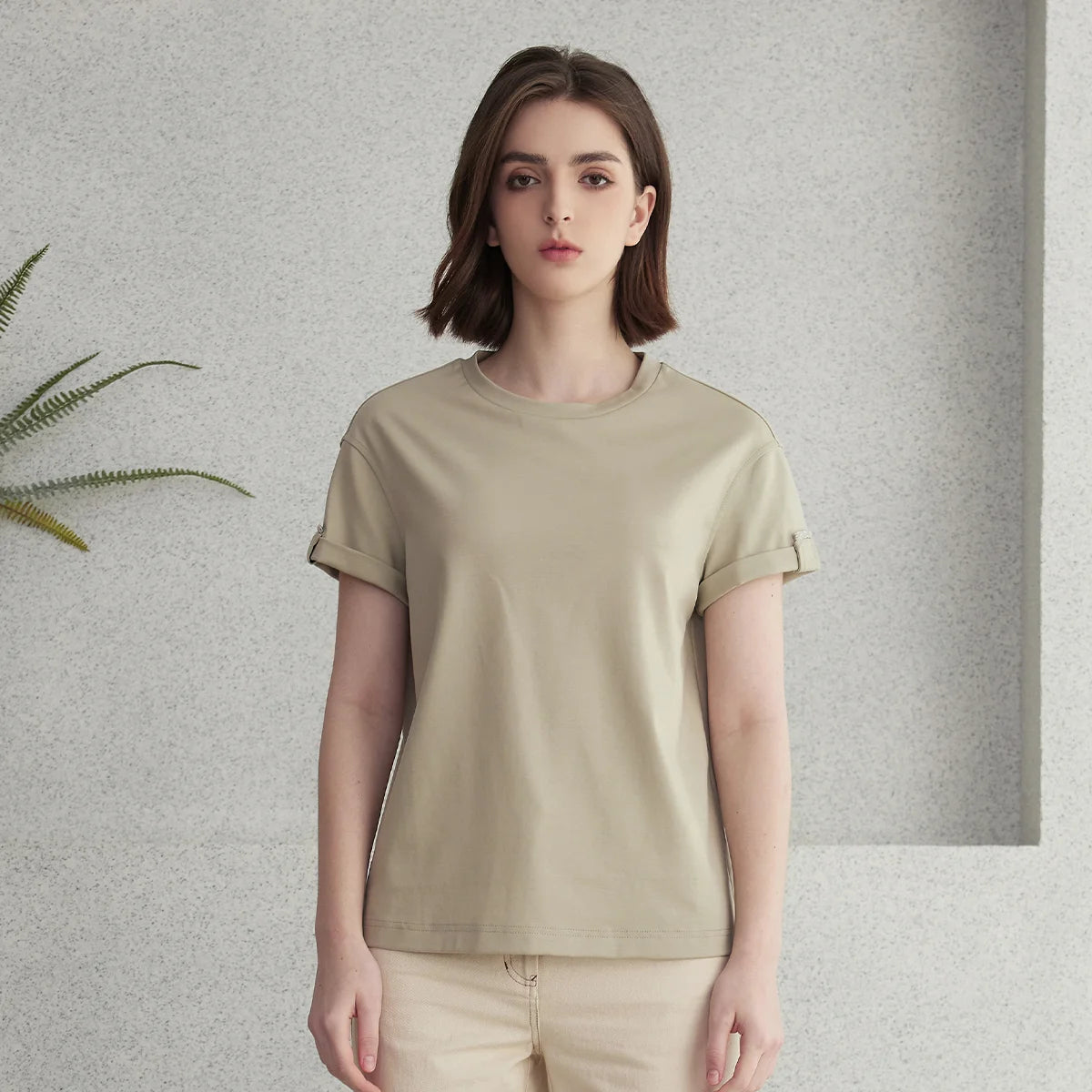 K2123L Summer Short Sleeved Clothes Premium Luxury Women's Clothing Combed Cotton Tshirts pima cotton Tee Shirt