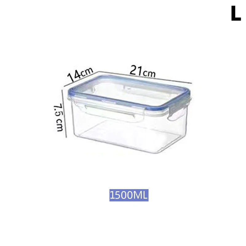 1PC 550/1000/1500/2500ml Refrigerator Food Storage Box With Plastic Lid Prepare Food Freshness Preservation Box Picnic Box