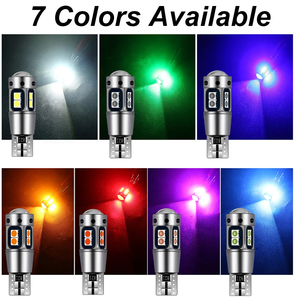 4Pcs New T10 W5W WY5W 168 921 501 2825 Super Bright LED Car Interior Reading Dome Lights Auto Parking Lamp Wedge Tail Side Bulbs
