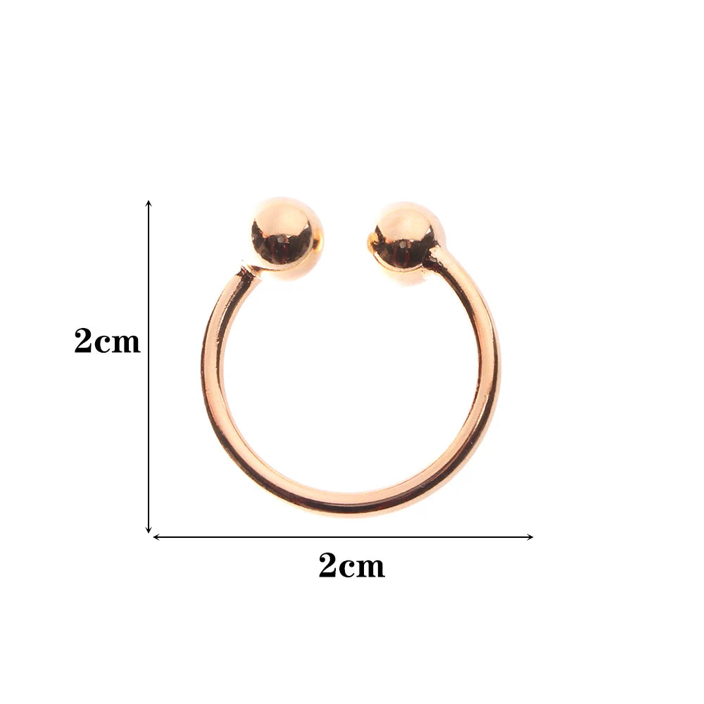 Simple Adjustable Gold & Silver Color Geometric Double Ball Rings for Women Open Knuckle Joint Beads Ring Bijou Bague Femme