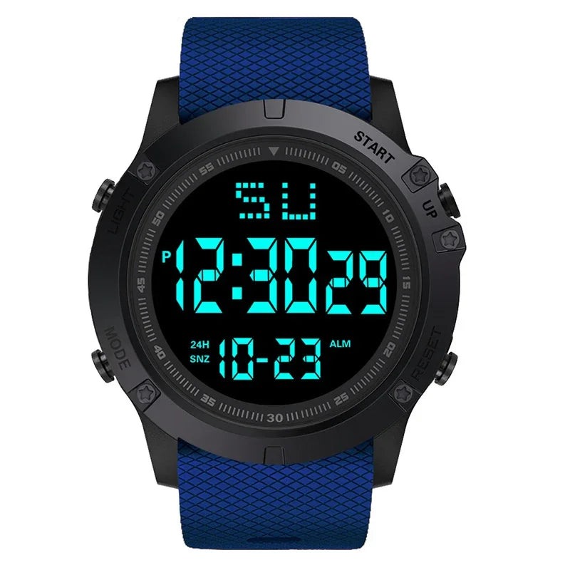 Men Sport Watch Multifunction Military Sports Watch Alarm Clock Luminous LED Digital Watch Big Dial Student Electronic Clock