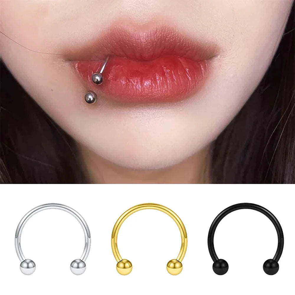 5Pcs Implant Grade F136 Titanium Gothic Spike Labret Tragus Helix Bar Lip Bar Rings Stud Cartilage Ear Piercings Body Jewelry