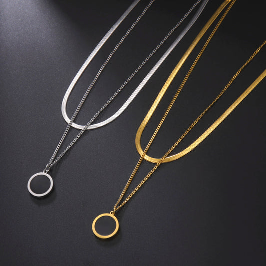 Cazador Multilayers Snake Chain Necklace Jewelry for Women Stainless Steel Disc Pendant New in Necklace Mother's Day Gift 2026