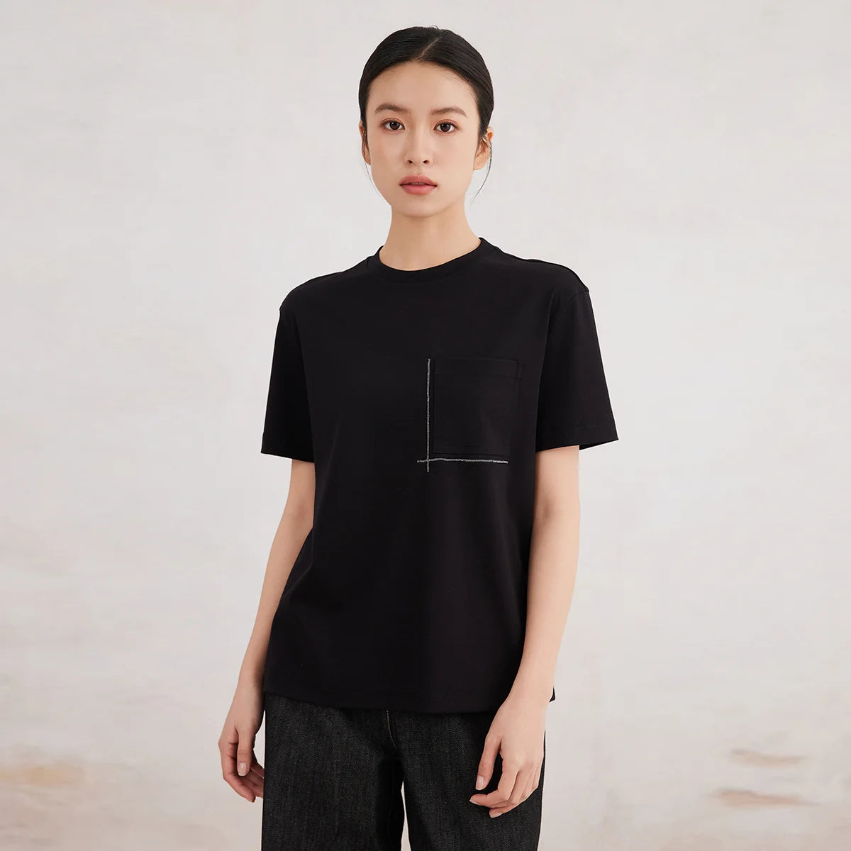 K3147W White Premium Clothes Ladies long staple cotton Tshirts Women's Clothing T-Shirt for Women