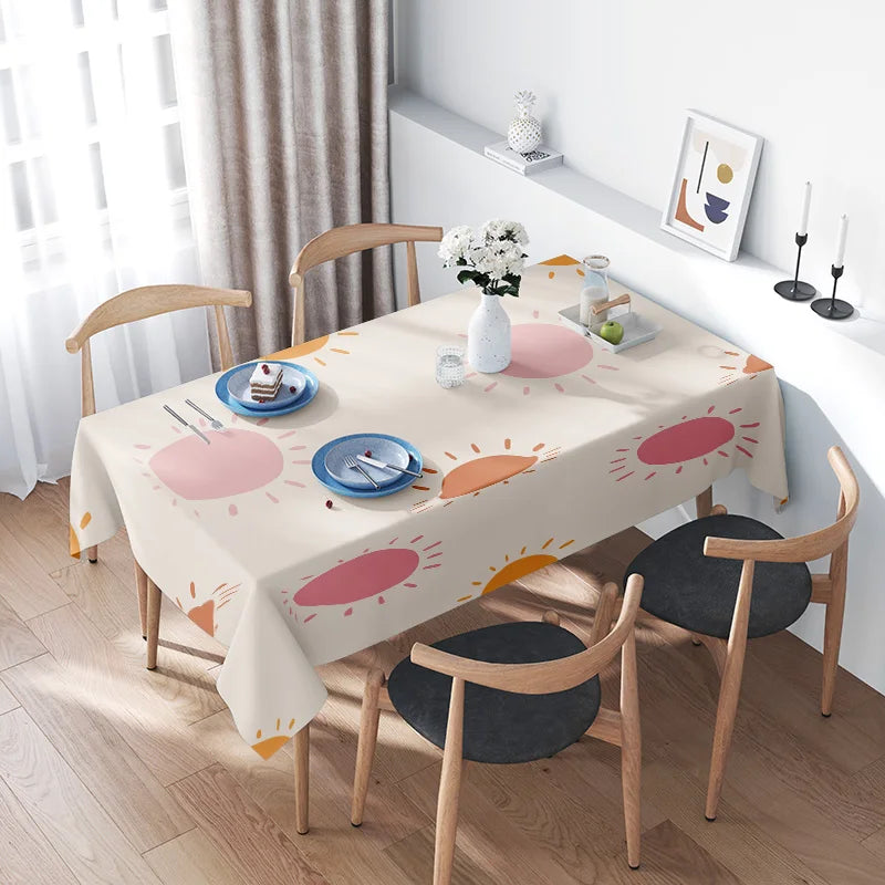 Modern Sun Pattern Tablecloth for Dining Room Decor 170x230cm Size Suitable for Home Kitchen Decoration Supplies on AliExpress