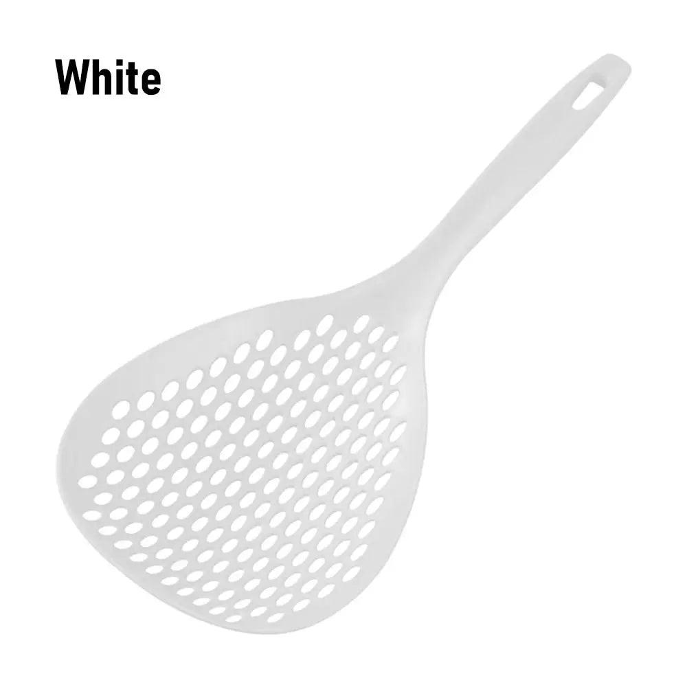 1Pcs Plastic Spoon Large Creative Colander Strainer Food Straining Spoon Portable Anti-scald Skimmer Household Kitchen Tools