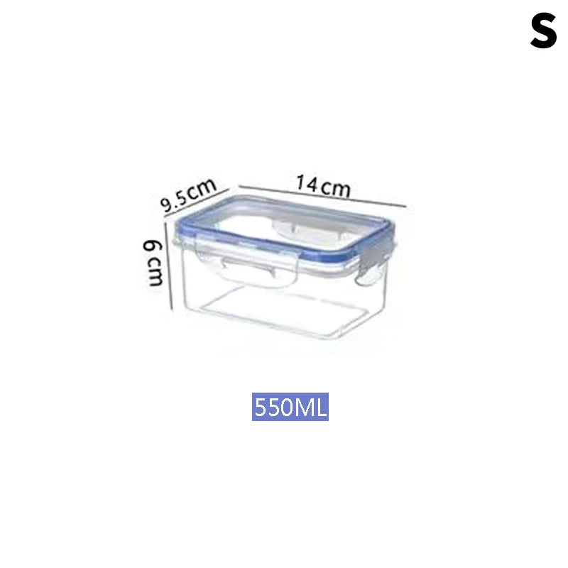 1PC 550/1000/1500/2500ml Refrigerator Food Storage Box With Plastic Lid Prepare Food Freshness Preservation Box Picnic Box