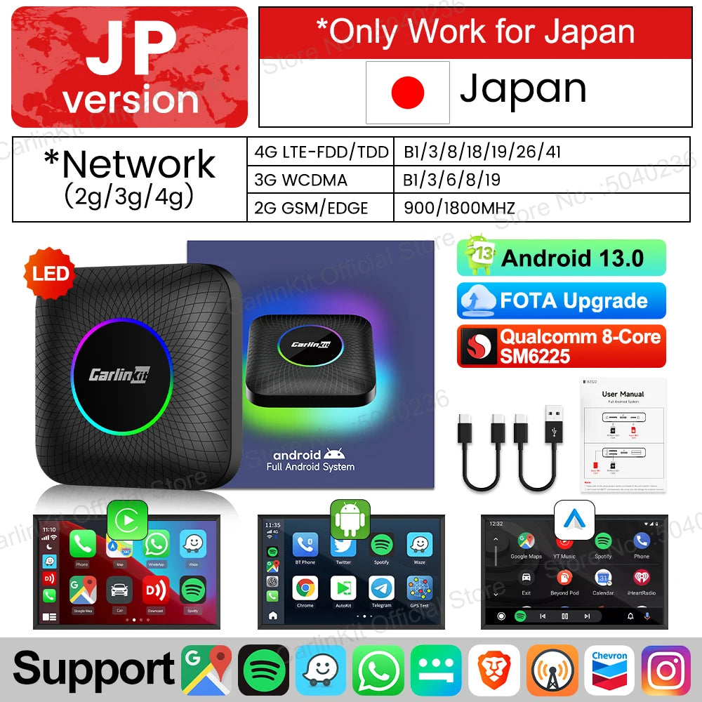 2026 New CarlinKit Mini CarPlay AI Box Qualcomm SM6225 8-Core Android Auto Wireless CarPlay TV Box 64G 128G Smart Streaming Box