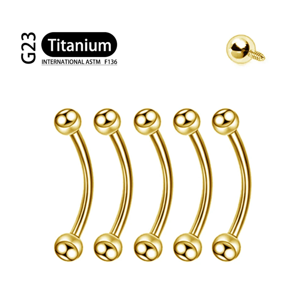 5Pcs Implant Grade F136 Titanium Gothic Spike Labret Tragus Helix Bar Lip Bar Rings Stud Cartilage Ear Piercings Body Jewelry