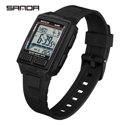 SANDA 2212 New 2025 Fashion Men's Electronic Watch Waterproof Multi functional Lightweight Sports Digital Watch reloj hombre