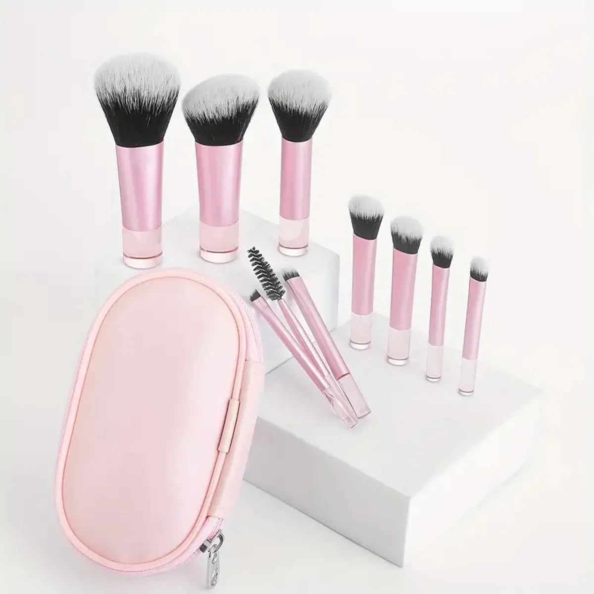 8pcs Pro Makeup Brush Set - Soft, Premium Synthetic Hair, Cruelty-Free, Easy to Clean, Foundation, Blush, Eyeshadow, Cosmetic