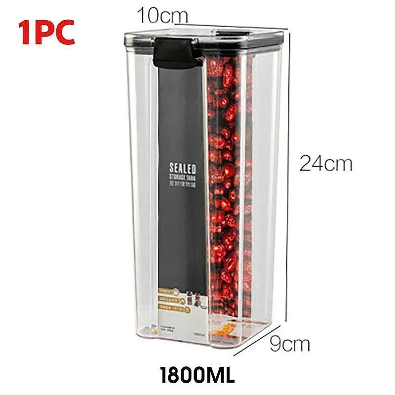 460-1800ml Sets Stackable Kitchen Sealed Jar Plastic Food Storage Box Multigrain Tank Bottle Dried Fruit Tea Storage Containers