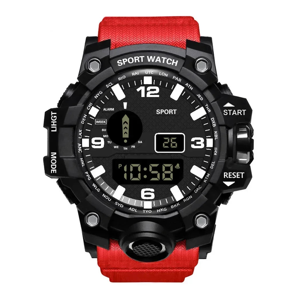 MAYZHISU Men's Sports Watch Luminous LED Digital Men Sport Watch Alarm Clock Waterproof Multifunction Military Electronic Watch