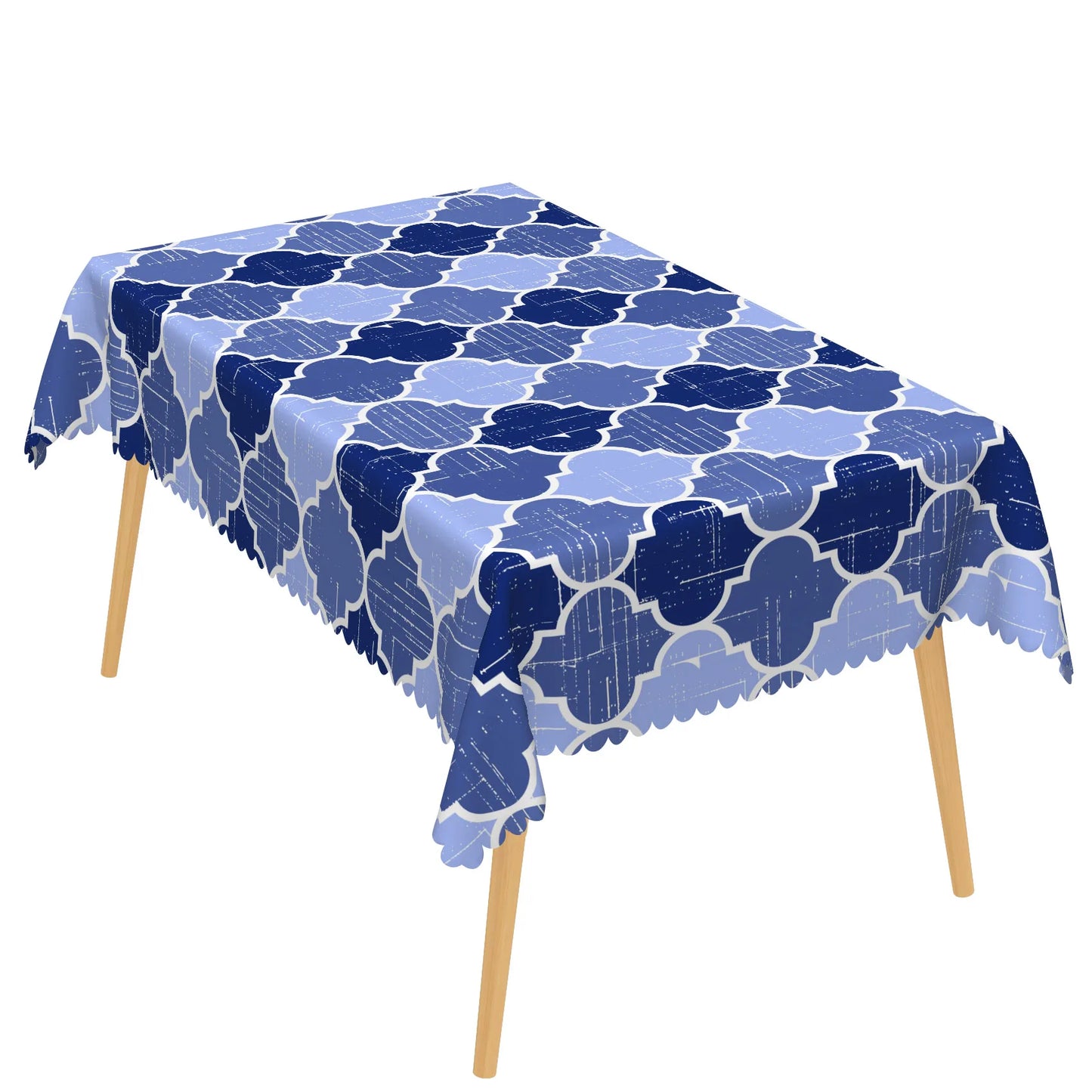 Moroccan Pattern Tablecloth Geometric Design Waterproof Easy Clean Rectangular Table Cover for Dining Room Kitchen Home Decor