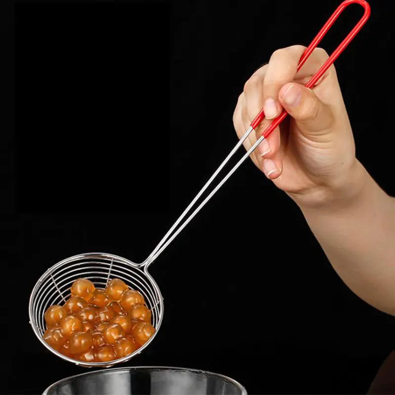 Stainless Steel Colander Sieve,Wire Skimmer Spoon With Handle For Hot Pot Eating Soup Draining Fried Pork Balls Food
