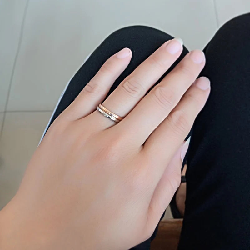 Custom 2mm Thin Rings Engraving Names Personalized For Woman Couples Stainless Steel Black Rose Gold Silver Color Jewelry