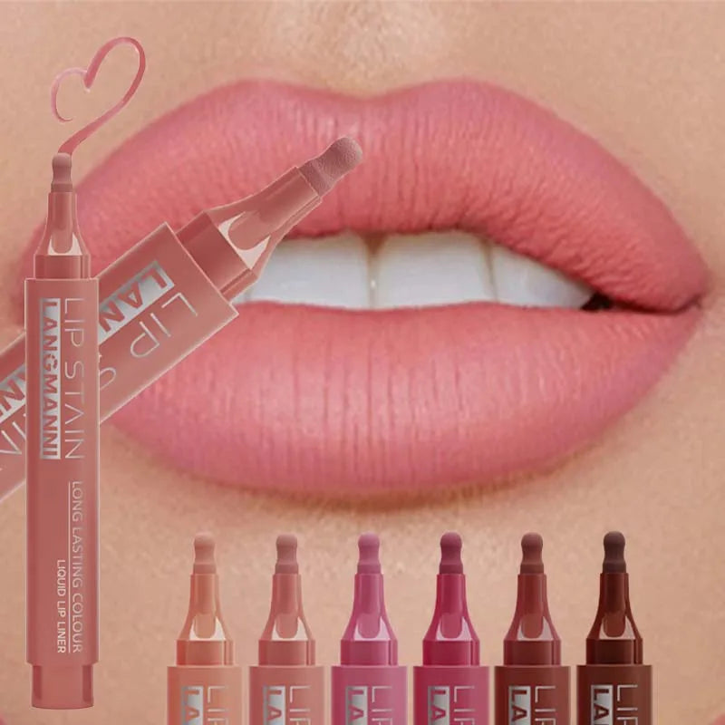 1PC Liquid Matte6-Color Lipliner Pencil Waterproof Plumping Stain Lipstick Natural Lip Liner Outline Lip Contour Makeup Cosmetic