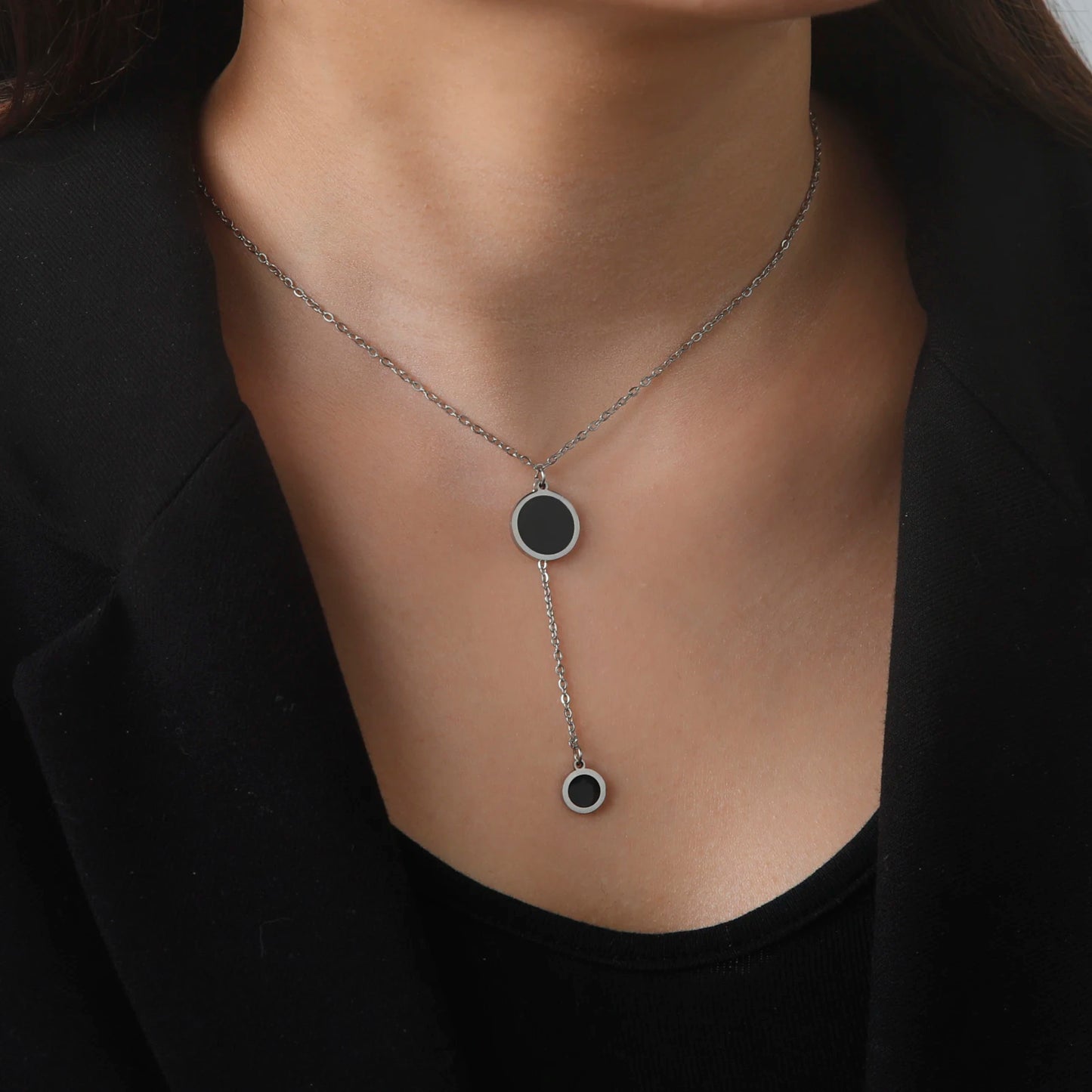 Cazador Multilayers Snake Chain Necklace Jewelry for Women Stainless Steel Disc Pendant New in Necklace Mother's Day Gift 2026