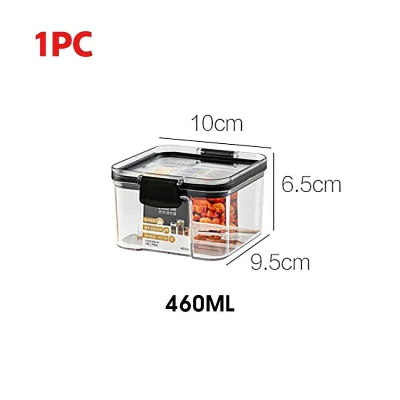 460-1800ml Sets Stackable Kitchen Sealed Jar Plastic Food Storage Box Multigrain Tank Bottle Dried Fruit Tea Storage Containers