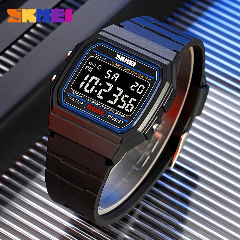 SKMEI 2042 Fashion Brand Men's Electronic Watch Outdoor Sport Multifunction Waterproof Calendar Luminous Digital Watches for Man