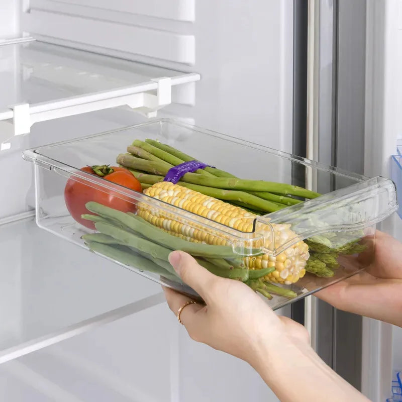 Home 1pc Drawer Style Refrigerator Egg Storage Box Household Plastic Fresh Keeping Holder Rack for Food Fruit