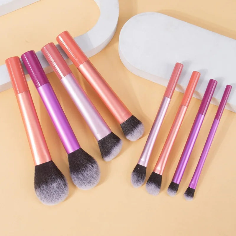 8pcs Pro Makeup Brush Set - Soft, Premium Synthetic Hair, Cruelty-Free, Easy to Clean, Foundation, Blush, Eyeshadow, Cosmetic