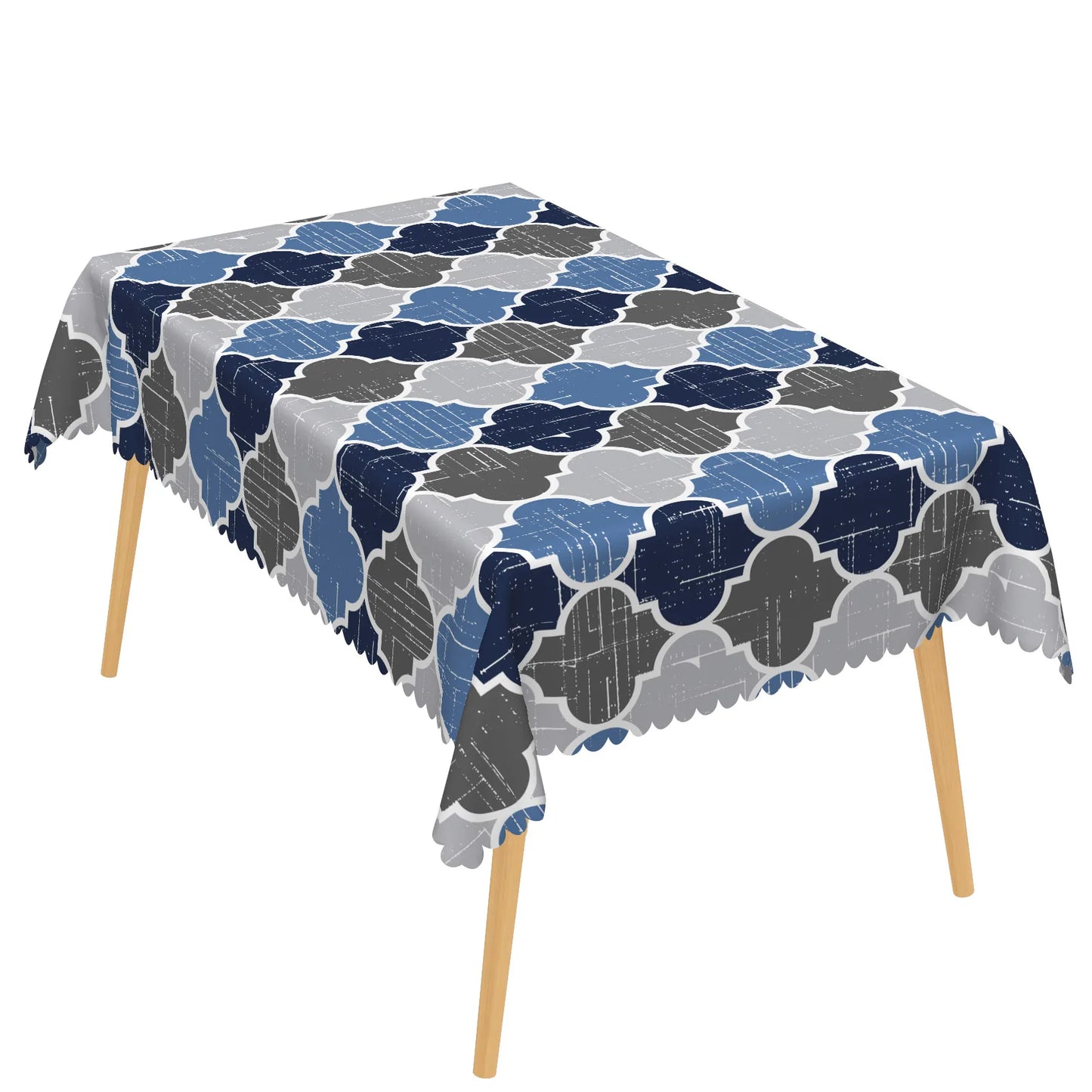 Moroccan Pattern Tablecloth Geometric Design Waterproof Easy Clean Rectangular Table Cover for Dining Room Kitchen Home Decor