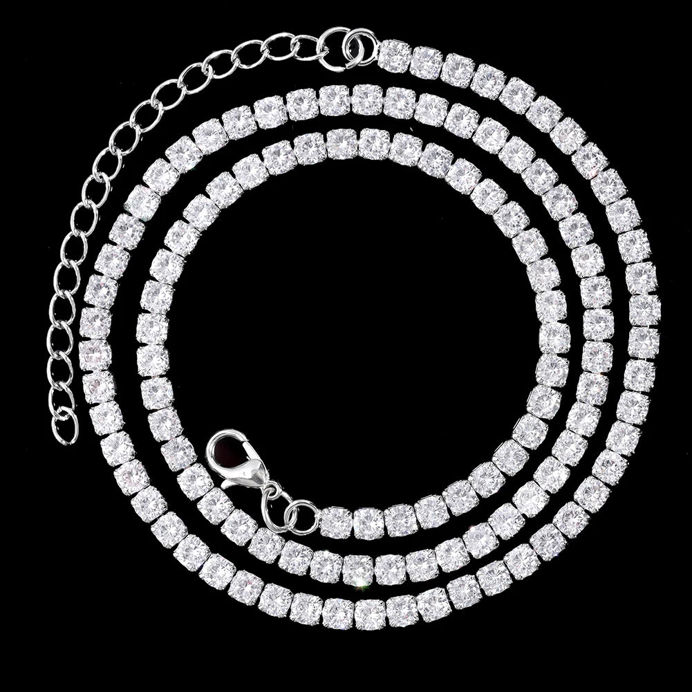 14MM Diamond Cuban Link Chain Men Women Iced Out 2 Row Rhinestone Paved Rhombus Prong Cuban Necklaces Hip Hop Jewelry