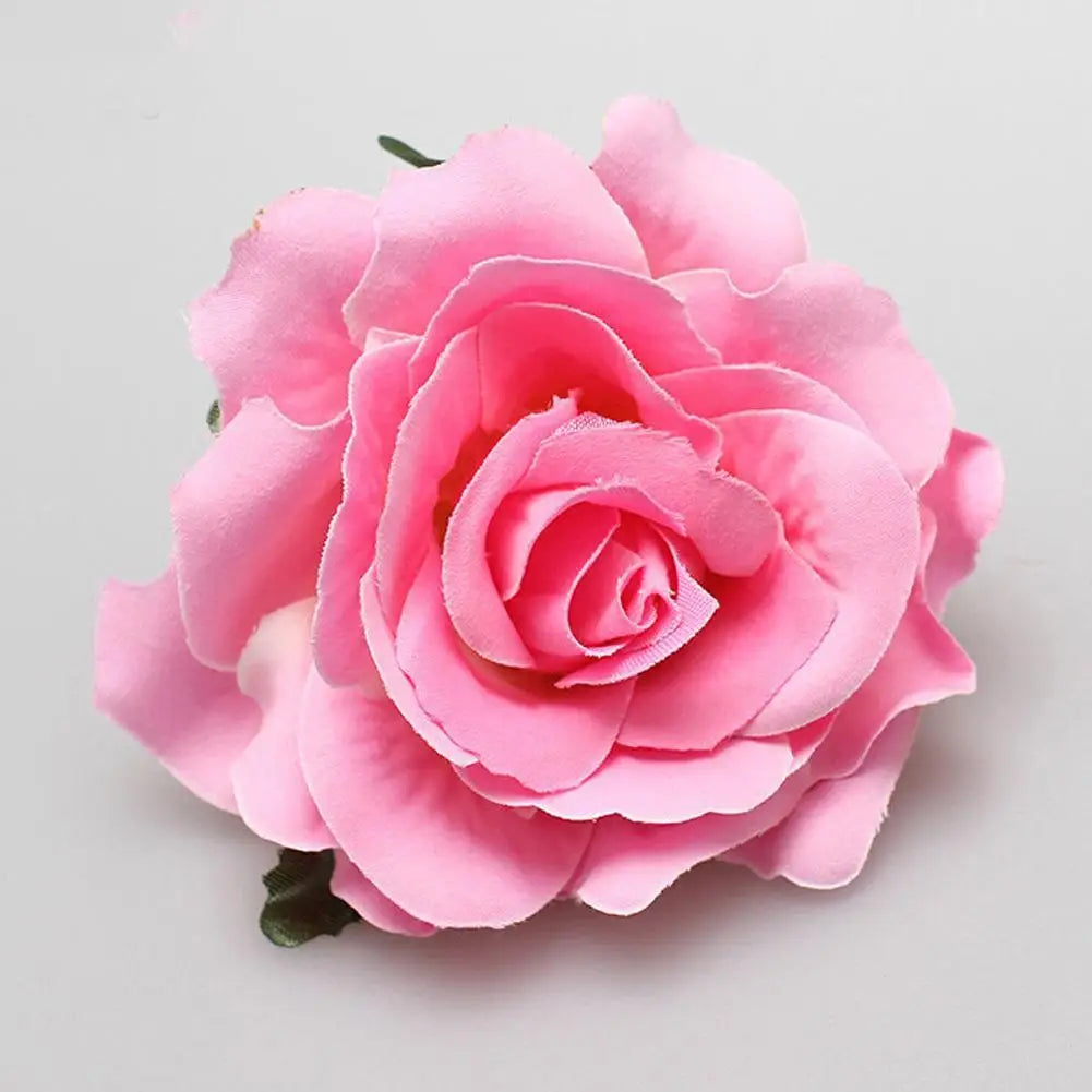 Big Rose Flower Hairpin For Bridal Wedding Simulated Flower Hair Clip Women Hawaii Holiday Diy Headdress Hair Accessories