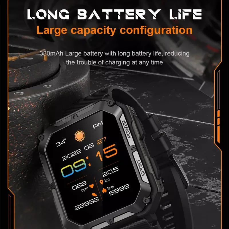 C20 PRO Smart Watch Men Bluetooth Call Outdoor Sports 1.83inch Large Screen Voice Assistant Fitness C20Pro Smartwatch