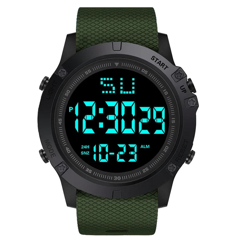 Men Sport Watch Multifunction Military Sports Watch Alarm Clock Luminous LED Digital Watch Big Dial Student Electronic Clock