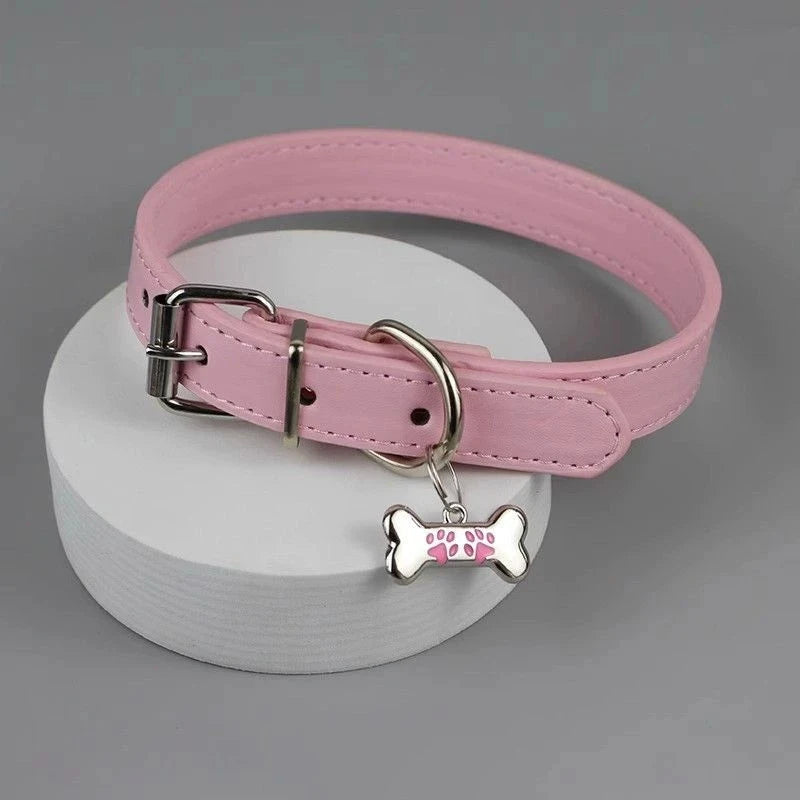 【F】Trendy Punk Colorful Dog Claw Bone Necklace For Women Exquisite PU Leather Charms Choker Sweet Cool Party Jewelry Y2K Gifts