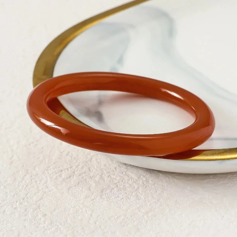 Vintage Punk Brown Coffee Thick Resin Acrylic Smudging Bangles Geometric Irregular Bangle Bracelets For Women Men Jewelry