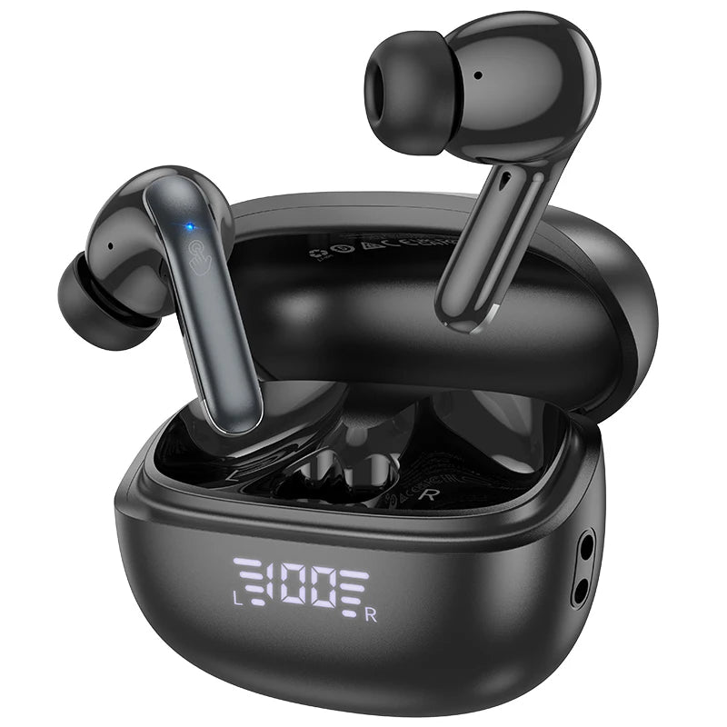HOCO EQ5 ANC+ENC Bluetooth 5.3 Wireless Earphone Active Noise Cancellation Hifi Stereo Sound Dual Microphone Music Sport Earbuds