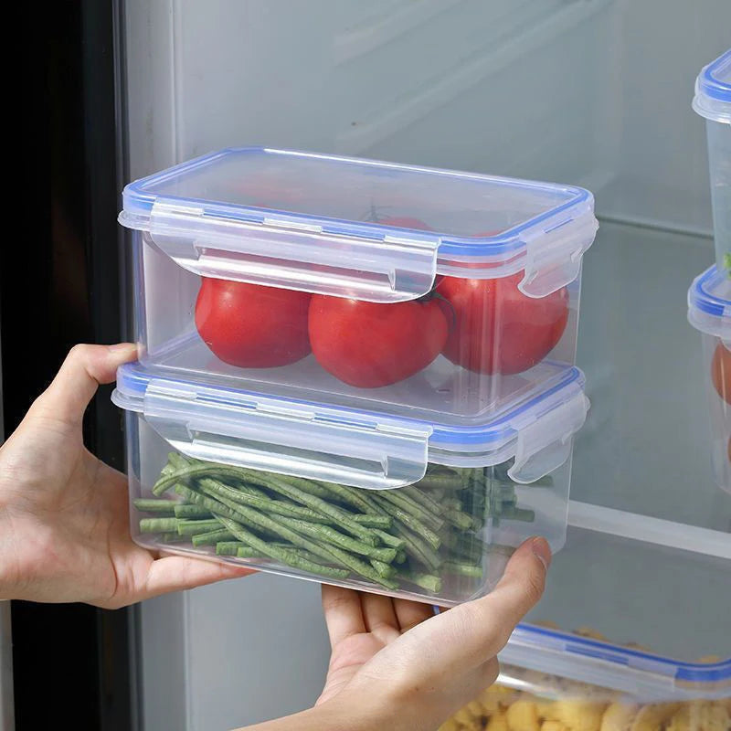 1PC 550/1000/1500/2500ml Refrigerator Food Storage Box With Plastic Lid Prepare Food Freshness Preservation Box Picnic Box