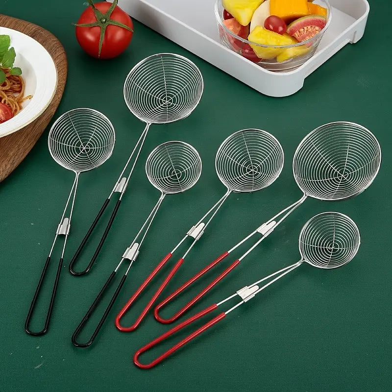 Stainless Steel Colander Sieve,Wire Skimmer Spoon With Handle For Hot Pot Eating Soup Draining Fried Pork Balls Food