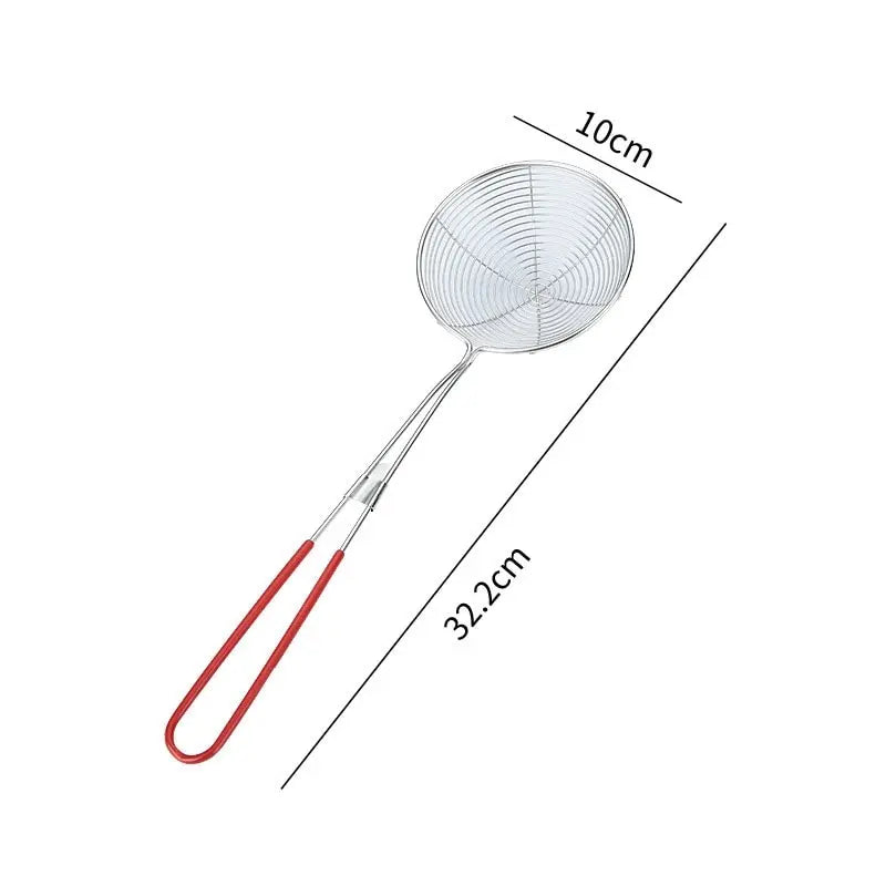 Stainless Steel Colander Sieve,Wire Skimmer Spoon With Handle For Hot Pot Eating Soup Draining Fried Pork Balls Food