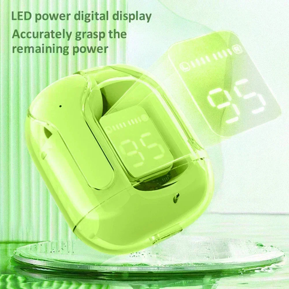 Wireless Bluetooth Headphones LED Power Display In-Ear Wireless Earbuds with Charging Case HiFi Stereo TWS Headset