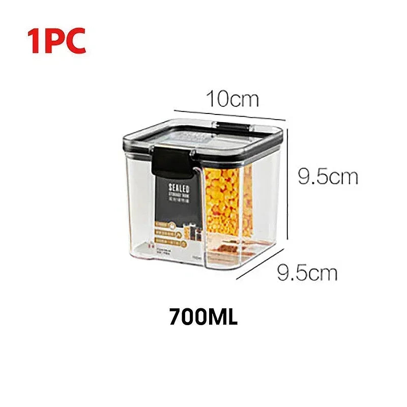 460-1800ml Sets Stackable Kitchen Sealed Jar Plastic Food Storage Box Multigrain Tank Bottle Dried Fruit Tea Storage Containers