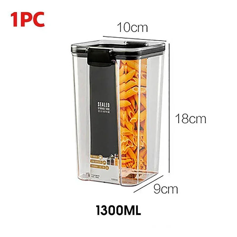 460-1800ml Sets Stackable Kitchen Sealed Jar Plastic Food Storage Box Multigrain Tank Bottle Dried Fruit Tea Storage Containers