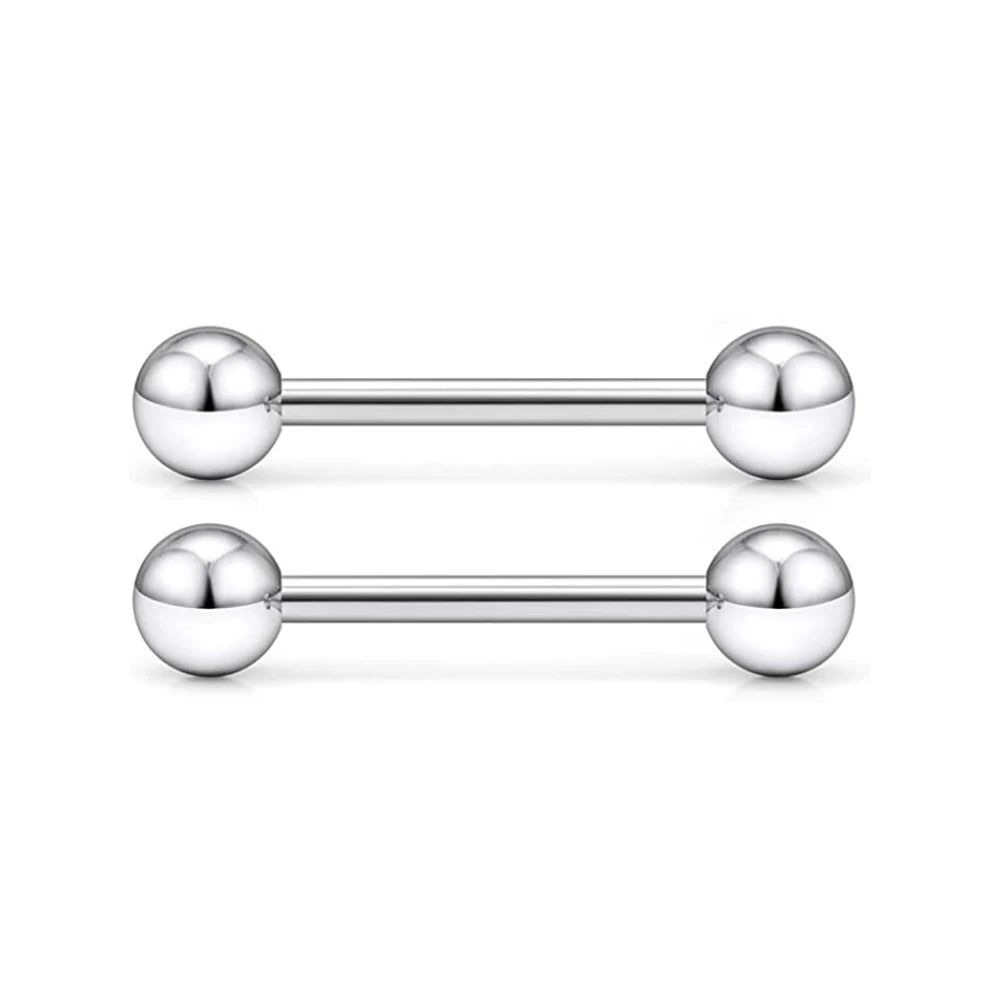 20 Pcs/Lot Stainless steel Tongue Ear Rings Bars Barbell For Woman Man Unisex Body Piercing Jewelry Wholesale