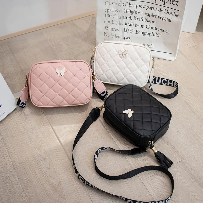 Diamond Pattern Square Shoulder Bags for Women  Fashion PU Leather Crossbody Bags Ladies Shopping Portable Handbag and Purse