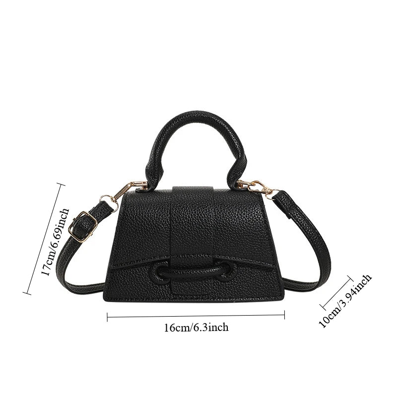 Korean Fashion Versatile Exquisite Women's Bags Shoulder Buckle Solid Premium Texture Temperament Generous Handbag Crossbody