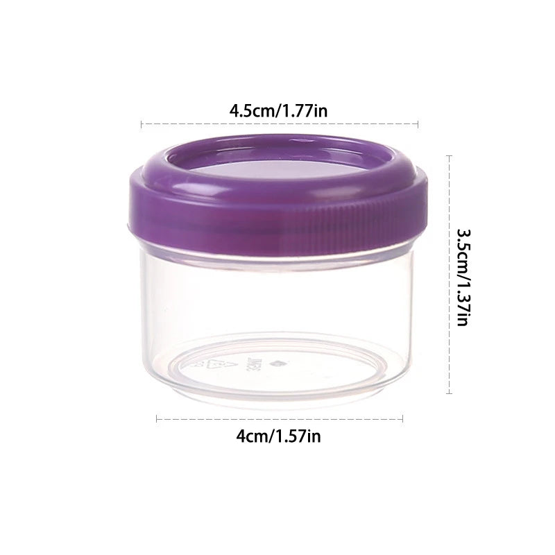 4Pcs 35ml Salad Dressing Containers To Go Plastic Twist Top Sauce Condiment Container With Lid Lunch Box Accessories