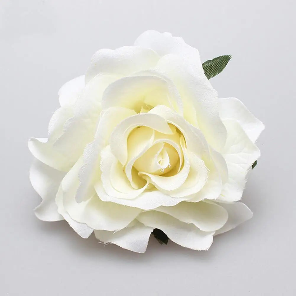 Big Rose Flower Hairpin For Bridal Wedding Simulated Flower Hair Clip Women Hawaii Holiday Diy Headdress Hair Accessories